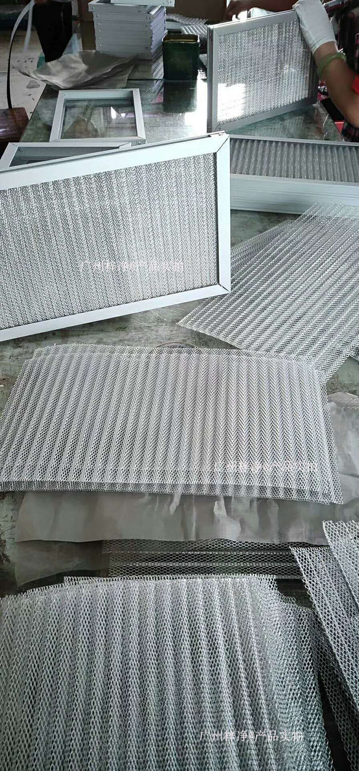 金屬網(wǎng)過濾器框架：鍍鋅鋼板、鋁合金或不銹鋼